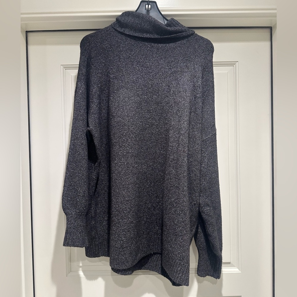 Nordstrom BP Oversized Turtleneck Sweater Charcoal Sz Large